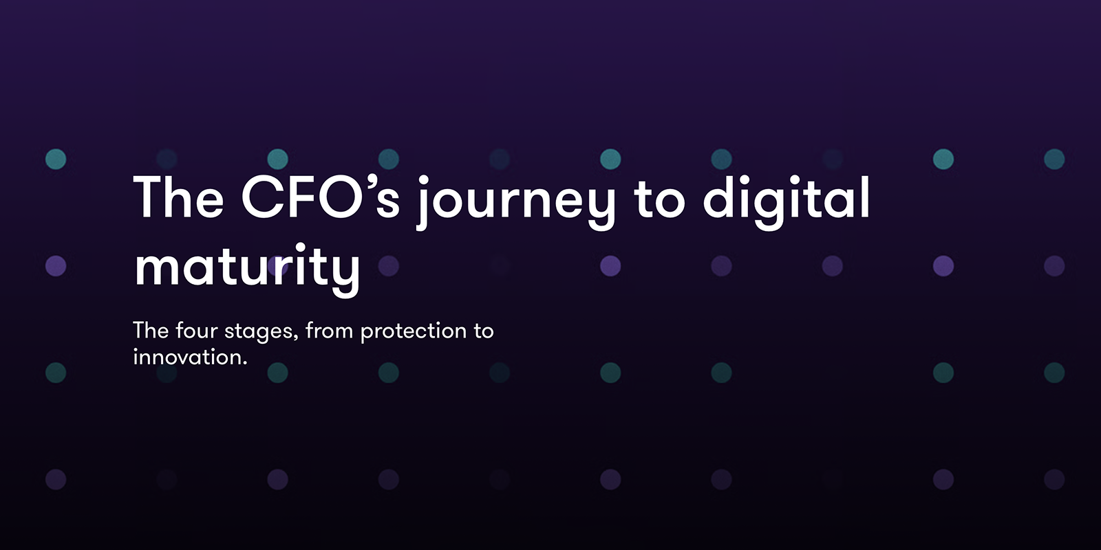CFO Journey to Digital Maturity banner