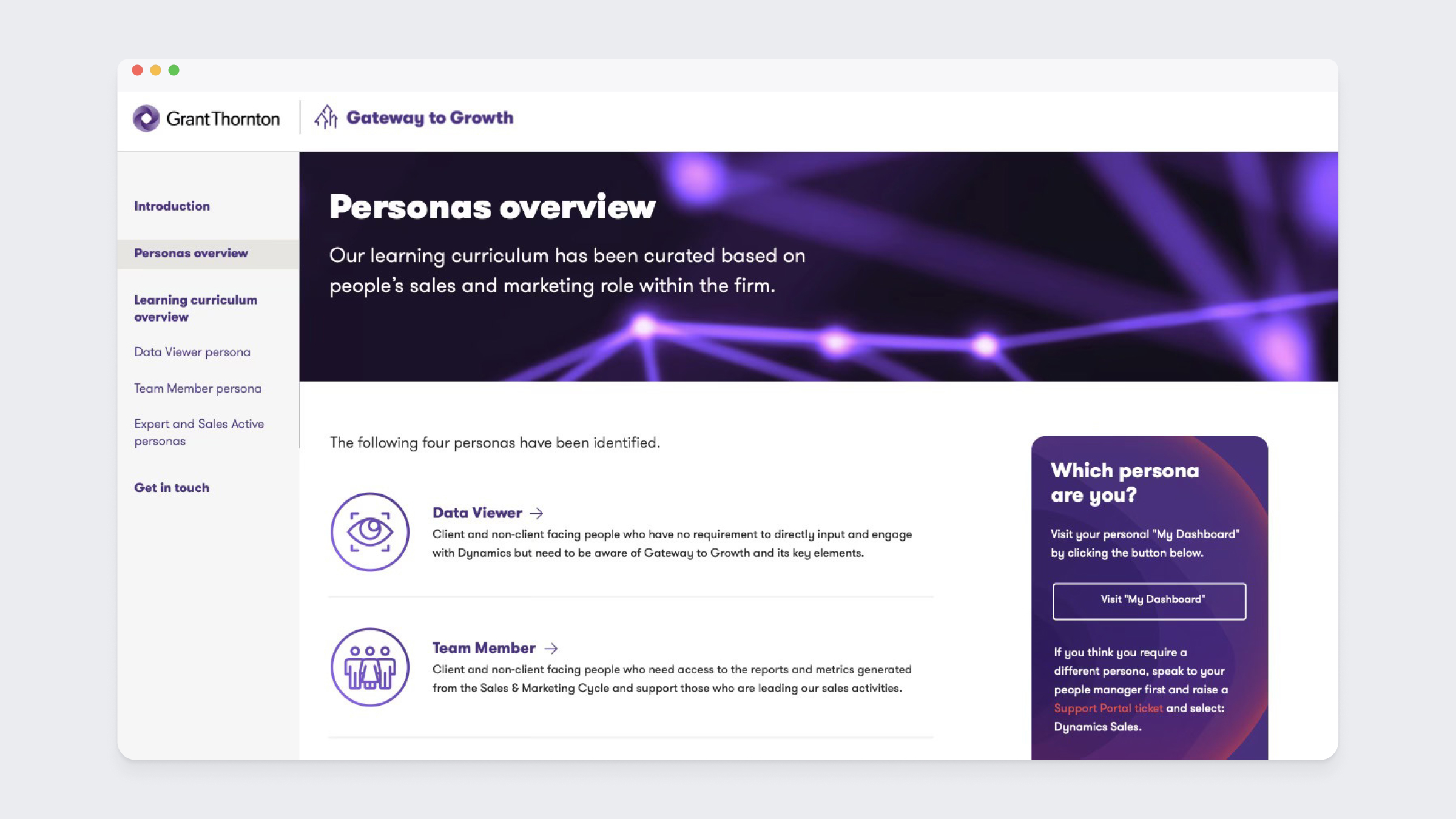Gateway to Growth microsite screenshot 2