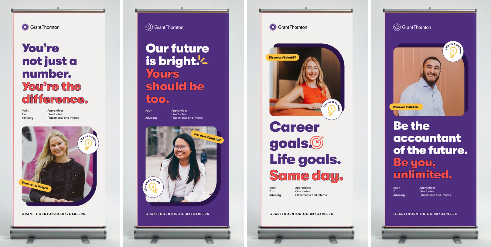 Trainee employer brand pull-up banners